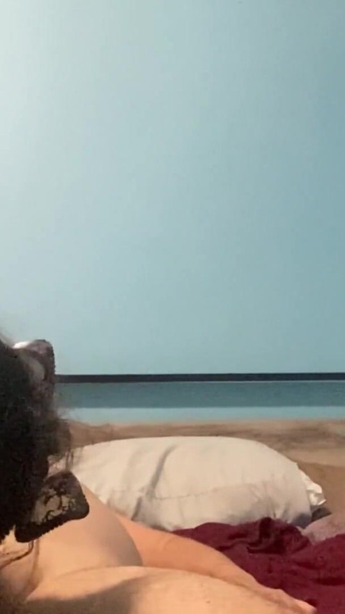 He eats his own cum from his girlfriend's pussy after eating him good and fucking him doggystyle and missionary | Clip 2
