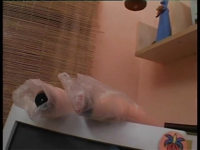 Horny blonde fucks her pierced cunt with a massive dildo