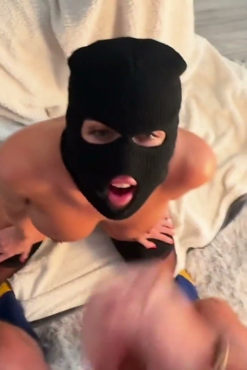 Busty Masked Blonde Breaks in & Rides the Cock for Th