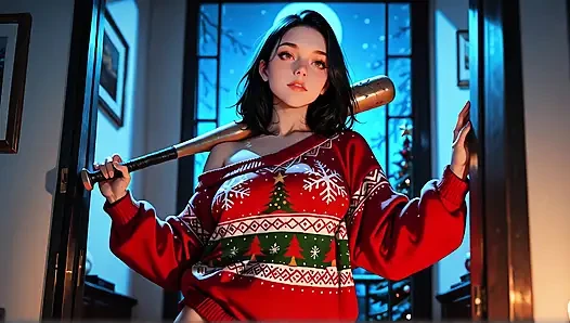 Lonely MILF Gets Her Christmas Wish from Santa While Husband's Away