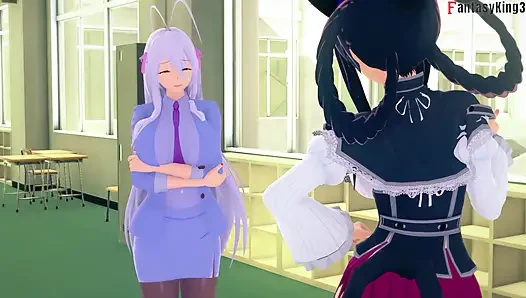 Rossweisse almost catch me fucking Akeno - DXD NTR Madness Series