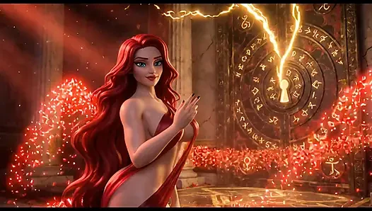 Liora Crimson Der Crimson Veil Palast der Schatten künstlerisches nacktes Puzzle-Abenteuer