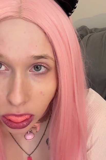 Bratty Bubblegum Slut Blowing Bubbles