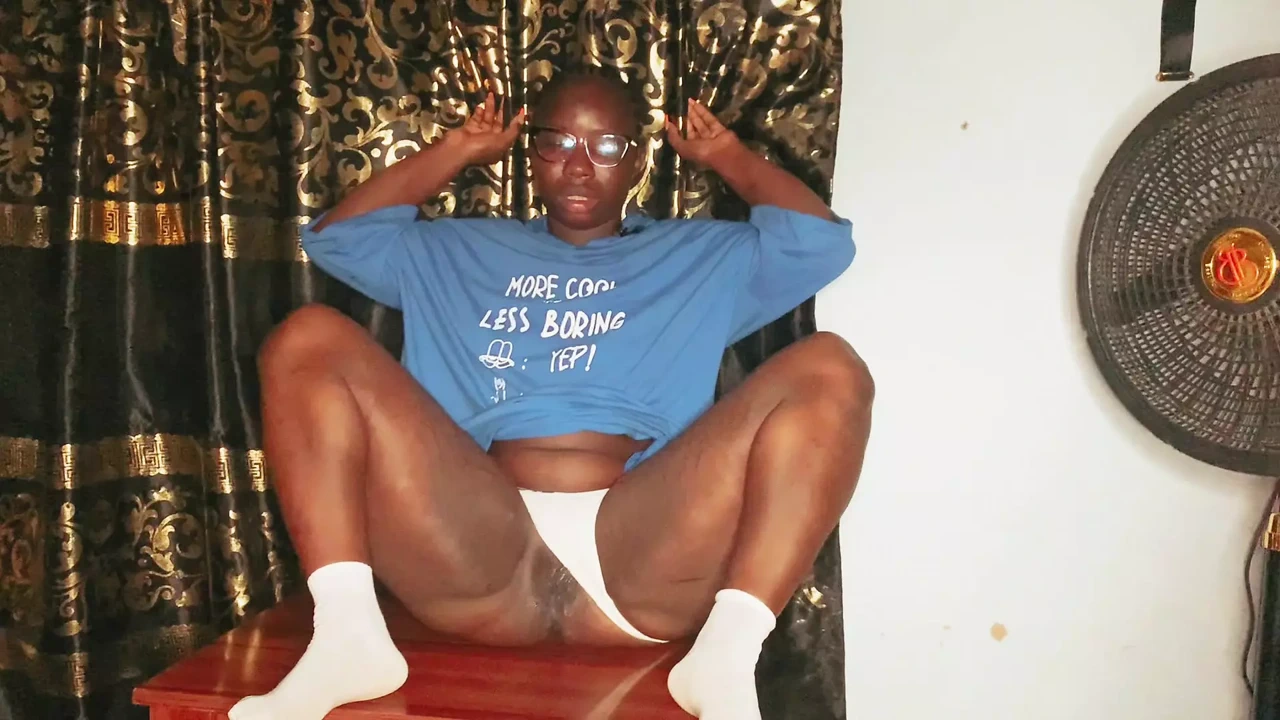 Naughty Ebony house help fucks rides her boss