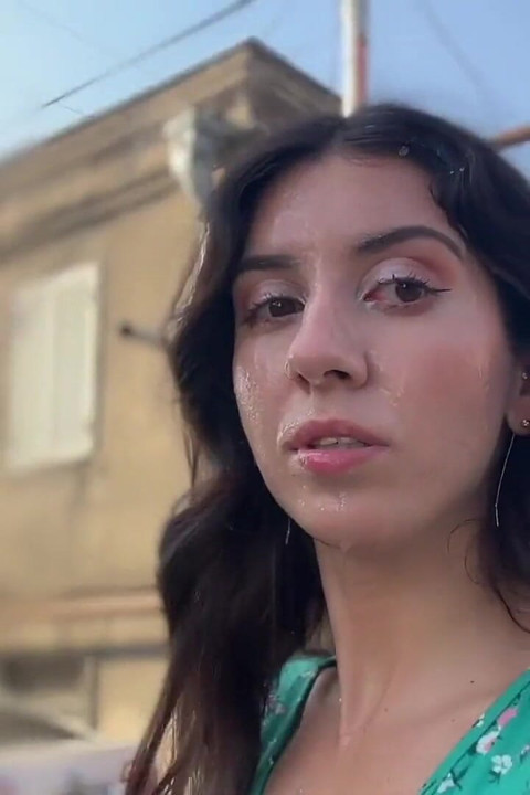 Triple Cum on Face for Village Whore - Public Cumwalk