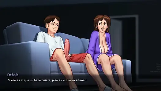 My stepmom couldn't resist the huge desire she had to make love to me - summertime saga