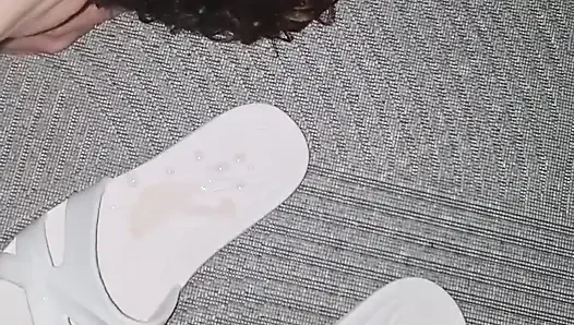 My Cuckold Slave Cum on My Slipper