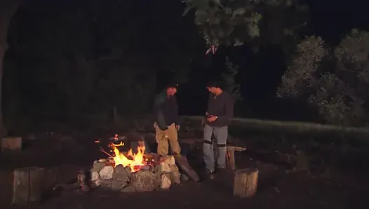 They lit a bonefire at the wilderness and fuck all night