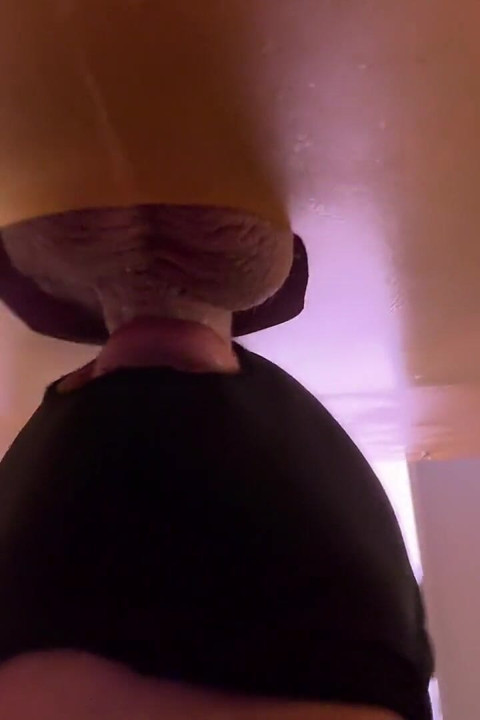 Horny Cock at Gloryhole Squirts in the Cum Trowel