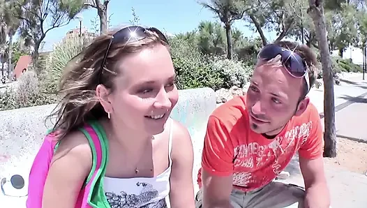 Big ass brunette teen is picked up from the beach for filming first sex ...