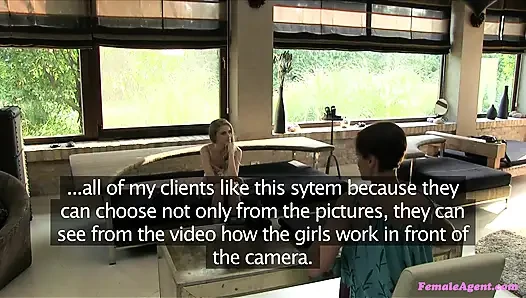 Female Agent - Cute Blonde Gets All the Pussy and Cock She Wants