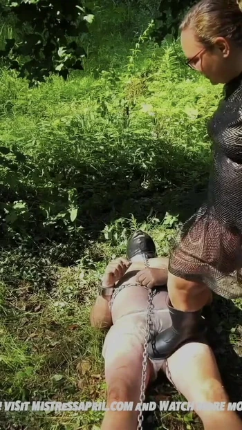 Memorable moment from "Dominatrix Mistress April - Slave fucks Slave under my command !"