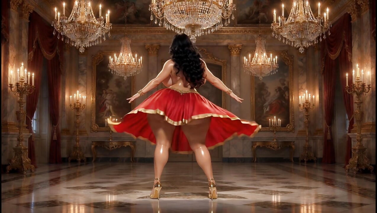 "Mature Sophia  Sensual Belly Dance -  Hips & Massive Curves in Grand Palace"
