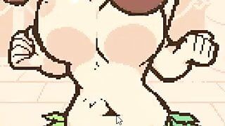 Kokosnootshake - pixel hentai -spel - enorme borsten, strandmelken