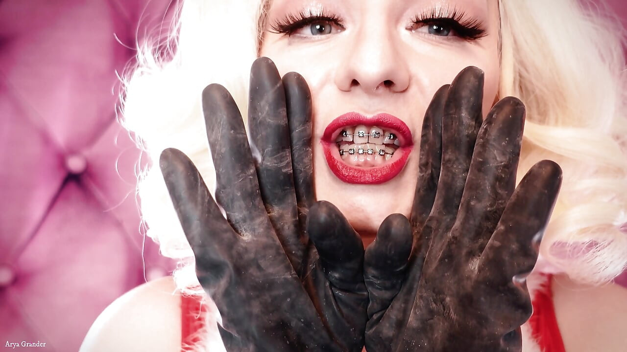 Compilation of ASMR videos: latex rubber and medical gloves (Arya Grander)