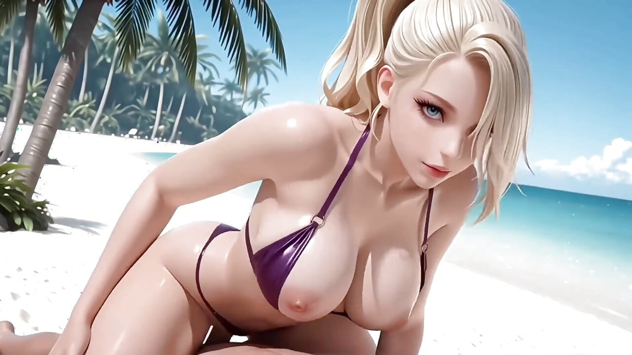 継息子がビーチで激しく抱いた