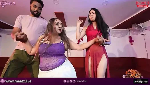 Hema ki raat tam sıkı ruh hali içinde, hema tekrar canlı şov