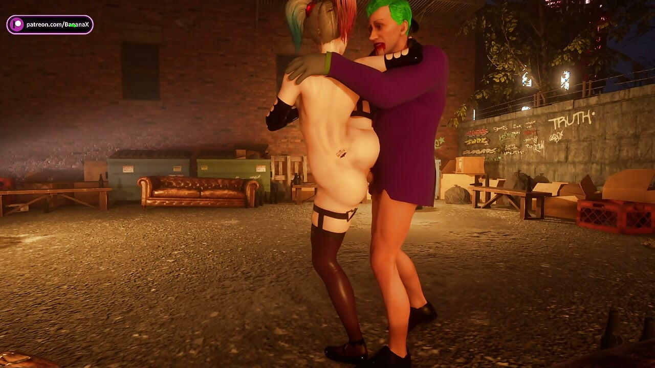 Joker Fucks Futa Harley Quinn Hard in the Alley