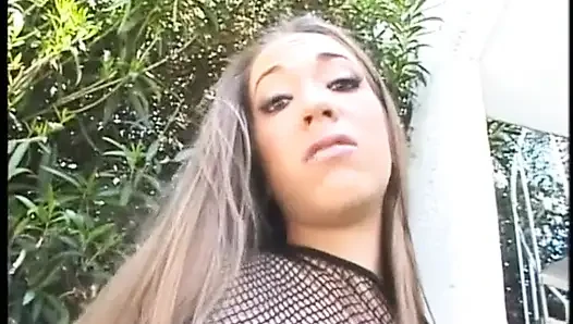 Dity girl drinks cum after getting her asshole smashed and creampied by two men