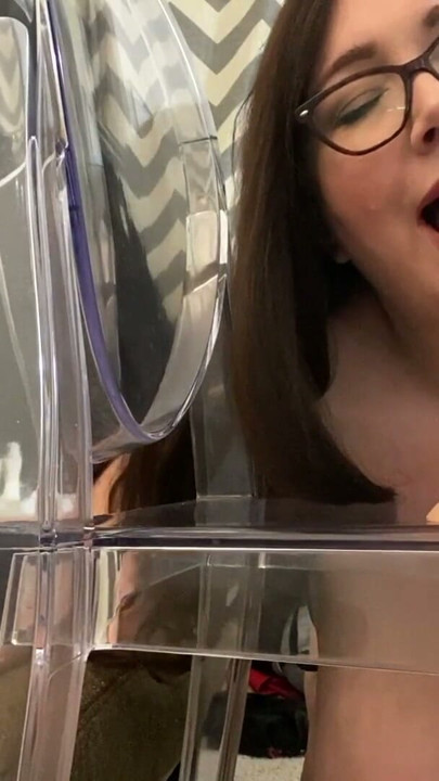 Big Tit BBW Dildo Blowjob and Chair Ride | Clip 1