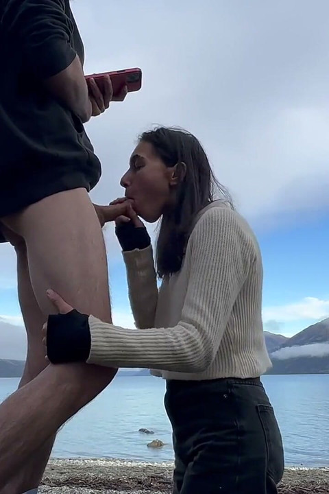 Outdoor Blowjob Facial