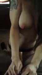 Hot GF on her knees sucking