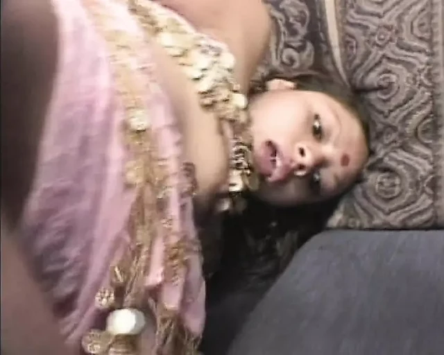 Half Indian half French babe rides two dicks in threesome
