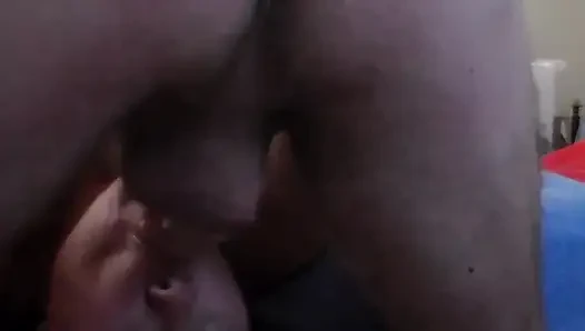 Big cumshot all over Jen's face after a facefuck
