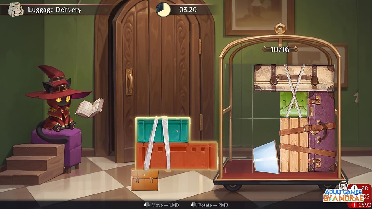 Hotel Tales Gameplay Parte 3 - Ajudando Nikki a organizar as malas e Bathe Griselda, a Caçadora