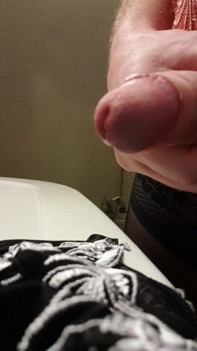 Cum on black bra