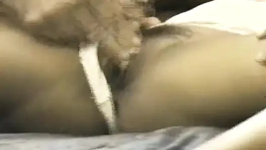 Horny Brunette MILF Fingers Her Hairy Pussy to Climax