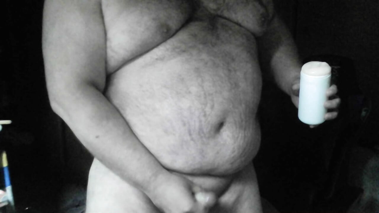 I Fuck a Fake Pussy and Jerk My Cock Hard Until I Cum Hot