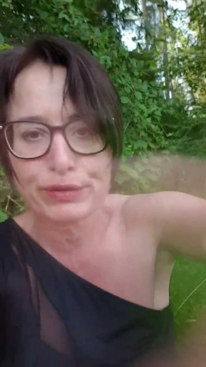 Naked riding a bike and splashing in the forest | Clip 1