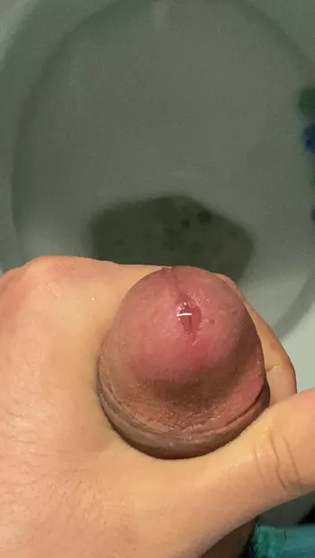 Hard cock pissing