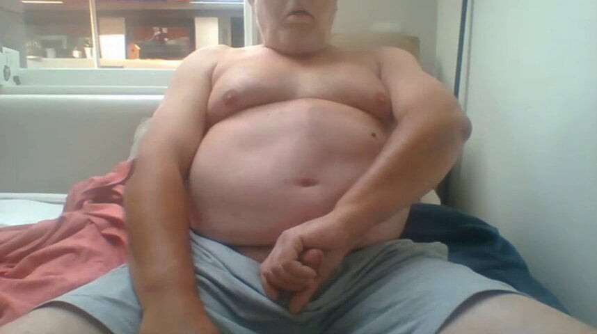Daddy strokes on cam