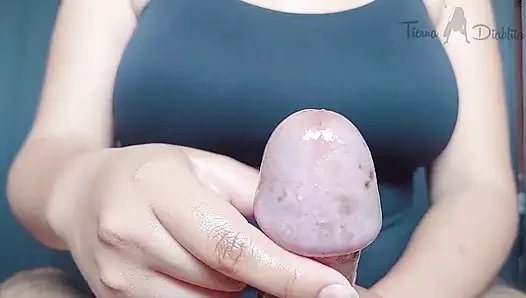 POV His Cock Could No Longer Oppose My Fingers and Nails Rubbing His Glans and Exploded