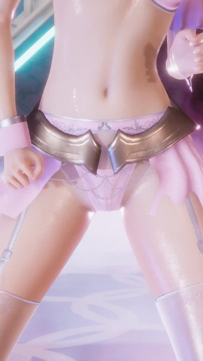 Powerful moment from "MMD Purple Kiss - Nerdy Seraphine Sexy Kpop Dance League of Legends Hentai"