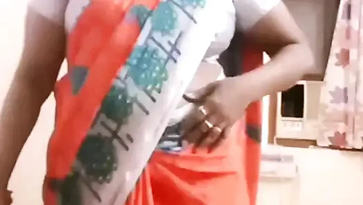 Desi Indian Tamil BBW Wife Latha Nude Body Show Big Boobs Ass Hairy Pussy Saree Tease