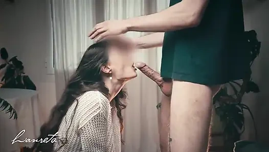 Nyepong kontol besar cowok ini sampai dicrot di mulut - lanreta amatir