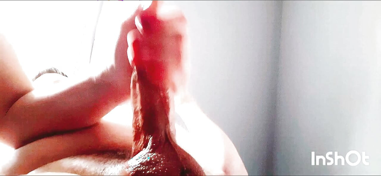Oiled cock and teen tugging