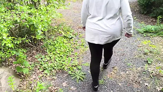 Ass, tits and pussy whipping on the barbecue area