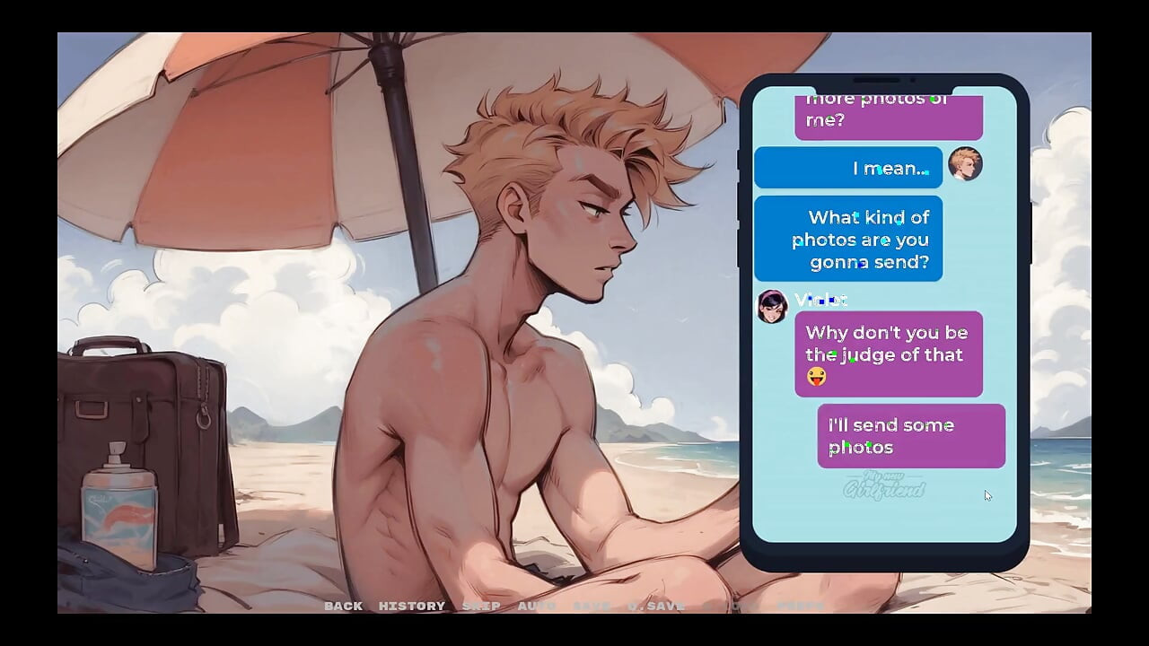 My New Girlfriend Taboo Hentai Game Ep.26 Naughty Step Sisters Going Topless at the Beach!