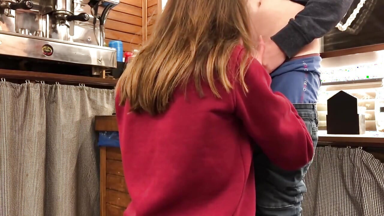 Risky Blowjob - 18yo Girl Sucks Her Friend's Cock at Work