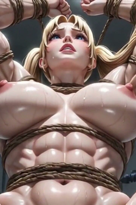 Ripped Female Muscle Bound in Gym - Huge Clit & Wet Swollen Pussy