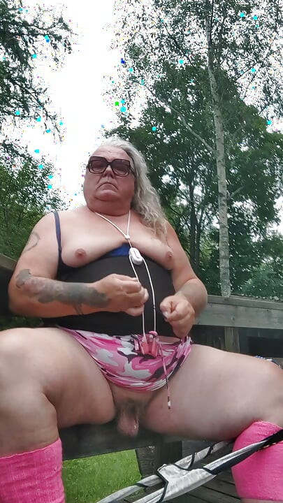 Summer 2026 SEXY CD MASTURBATING OUTDOORS HANGING BALLS FAT BELLY BIG ASS