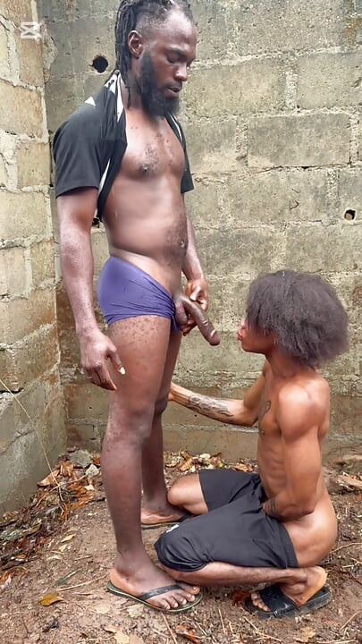 Big Black Nigerian Cock on Public