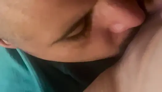 Sexy Latino man eat pretty tattooed women