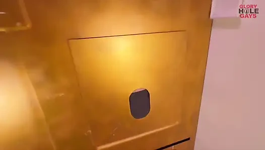 Xl Cock Double Blowjob at the Gloryhole