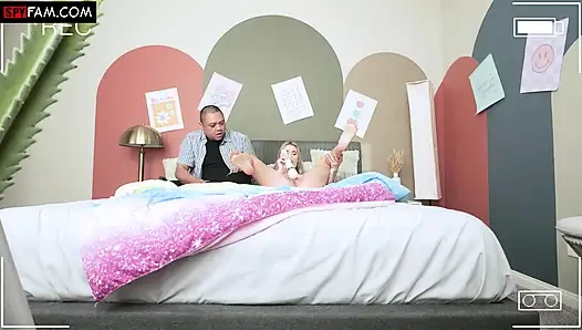 Stepdad Makes Stepdaughter Play With His Cock