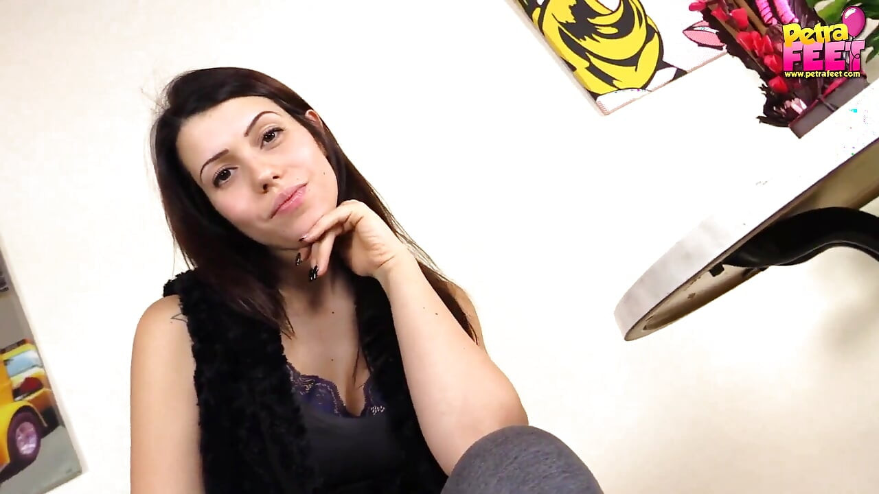Petra enjoys teasing everyone with her sexy feet